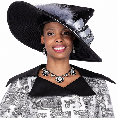 Elite Champagne 5971-SIL Church Hat