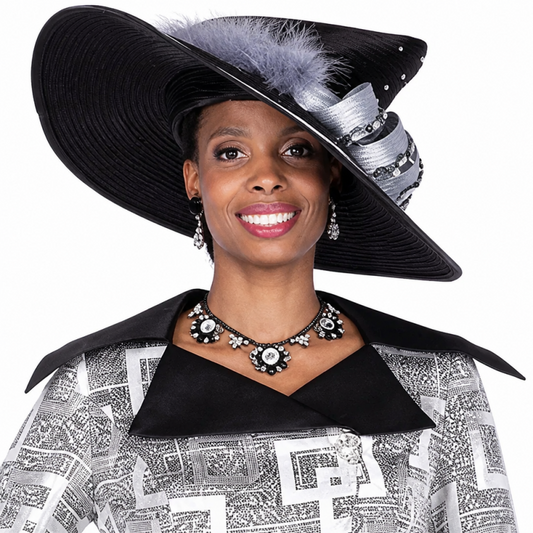 Elite Champagne 5971-SIL Church Hat