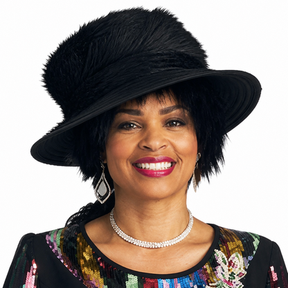 Lily And Taylor 4742-BWM-H Church Hat
