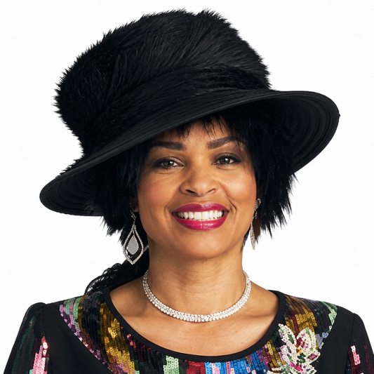 Lily And Taylor 4742-BWM-H Church Hat