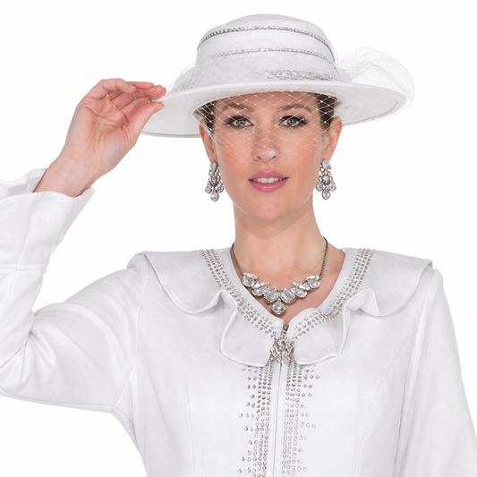Elite Champagne 5960-WHT Church Hat