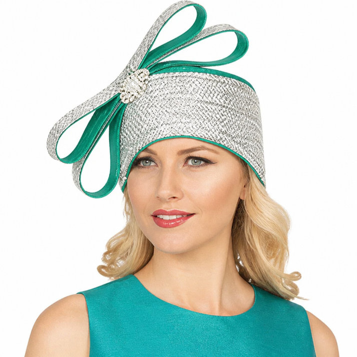 Giovanna D1538-EMR-H Church Hat