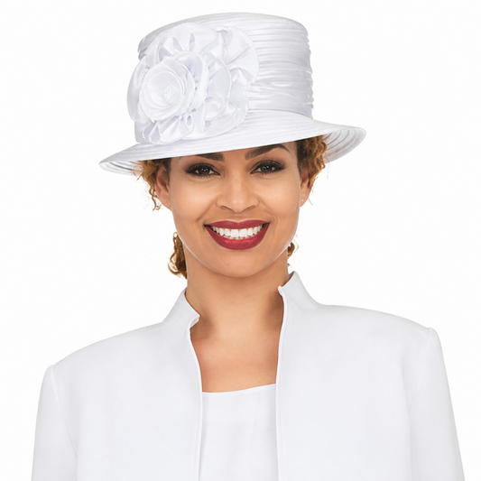 Giovanna D1540-WHT-H Church Hat