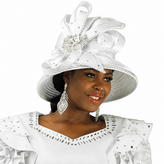 Lily And Taylor 4903-WHT-H Hat