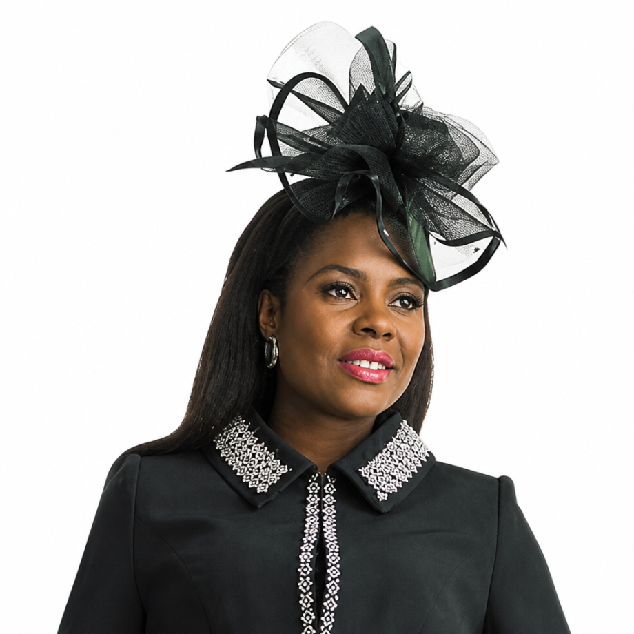 Lily And Taylor 4783-BLK Church Hat
