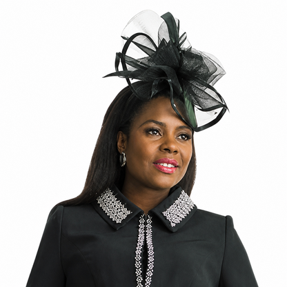 Lily And Taylor 4783-BLK Church Hat