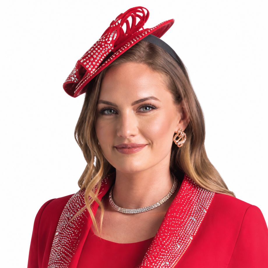 Lily And Taylor 4373-RE Church Hat