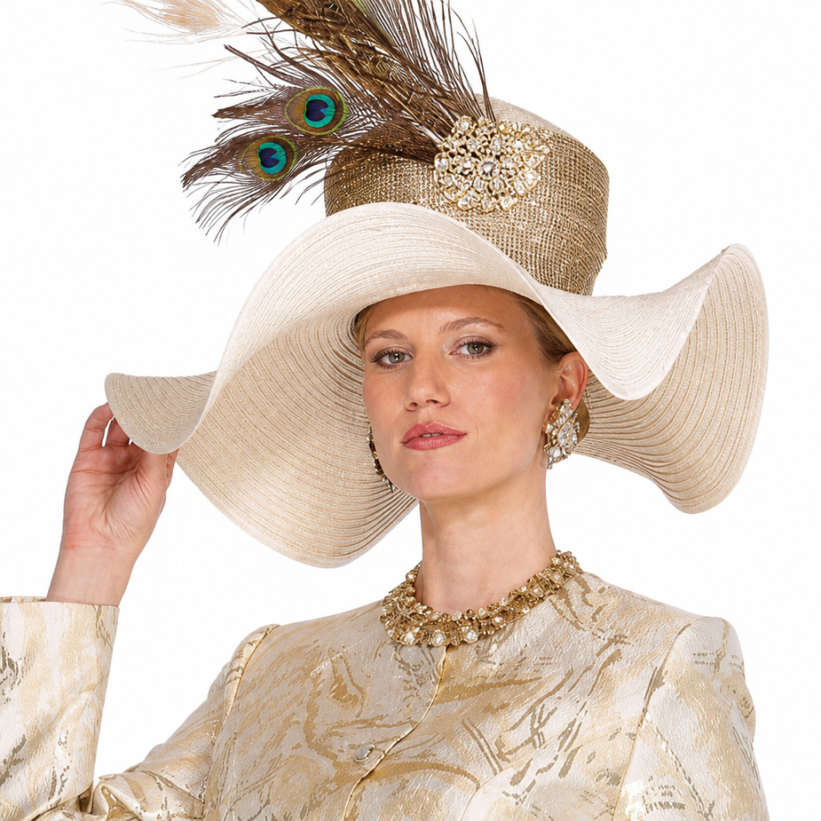 Elite Champagne 6256-H Church Hat