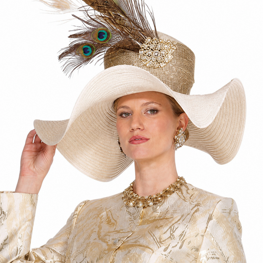 Elite Champagne 6256-H Church Hat