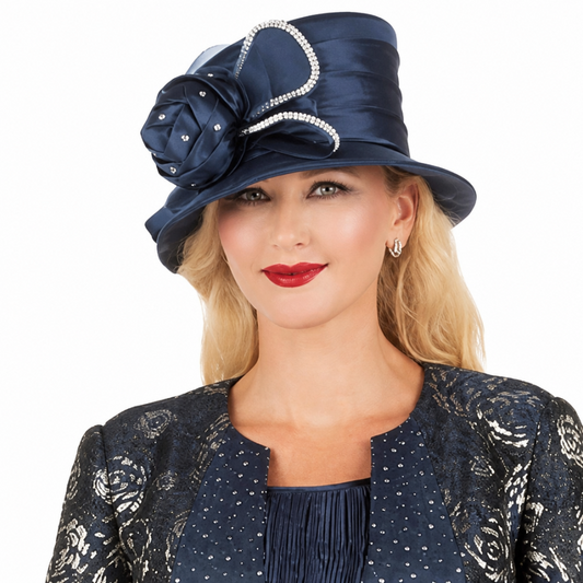 Giovanna 1181-NVY-H Church Hat