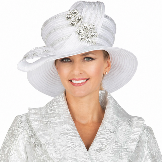 Giovanna 1165-SLV-H Church Hat