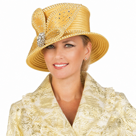 Giovanna 1165-GLD-H Church Hat