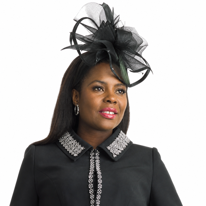 Lily And Taylor 4783-BLK Church Hat
