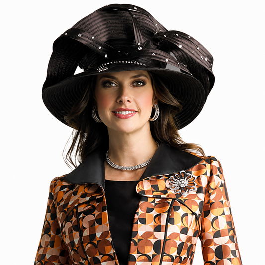 Lily And Taylor 4814-BRM-H Church Hat