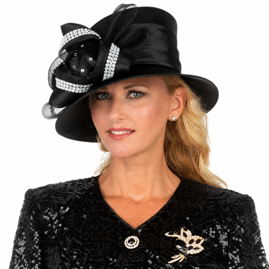 Giovanna G1171-BLK Church Hat