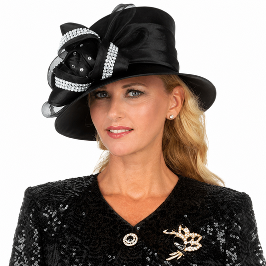 Giovanna G1171-BLK Church Hat