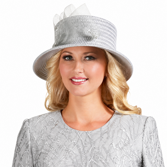 Giovanna D1681-SLV-H Church Hat
