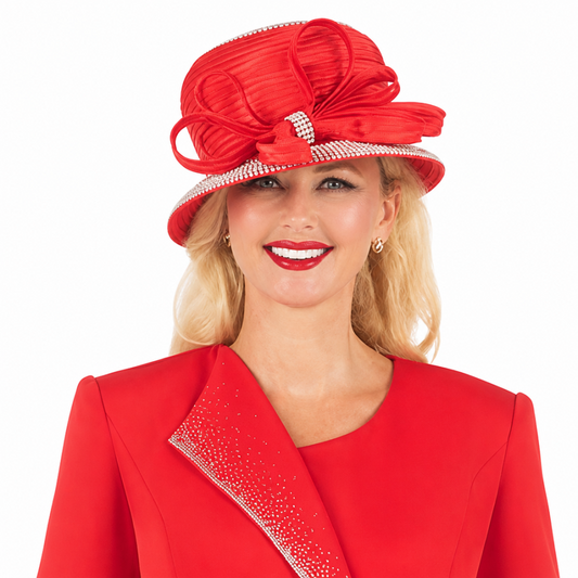 Giovanna G1183-RED Church Hat