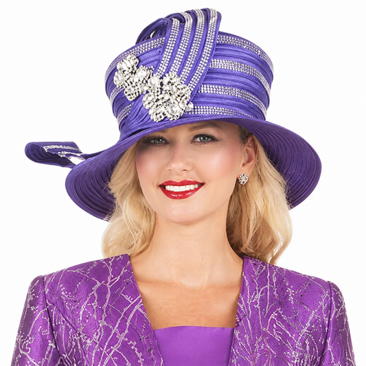 Giovanna G1194-PUR Church Hat