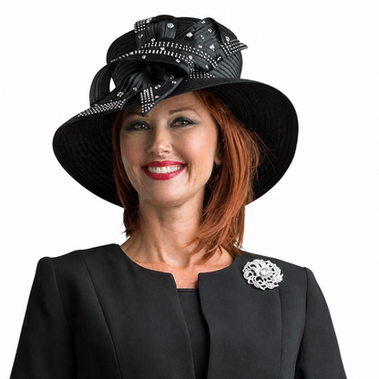 Lily And Taylor 3052-BLK Church Hat