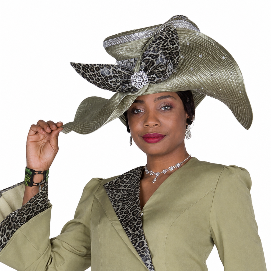 Elite 6154-OLV-H Church Suit with Hat