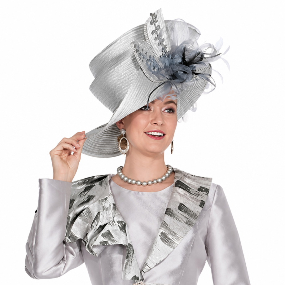 Elite Champagne 6071-SIL Jacket Dress-Hat
