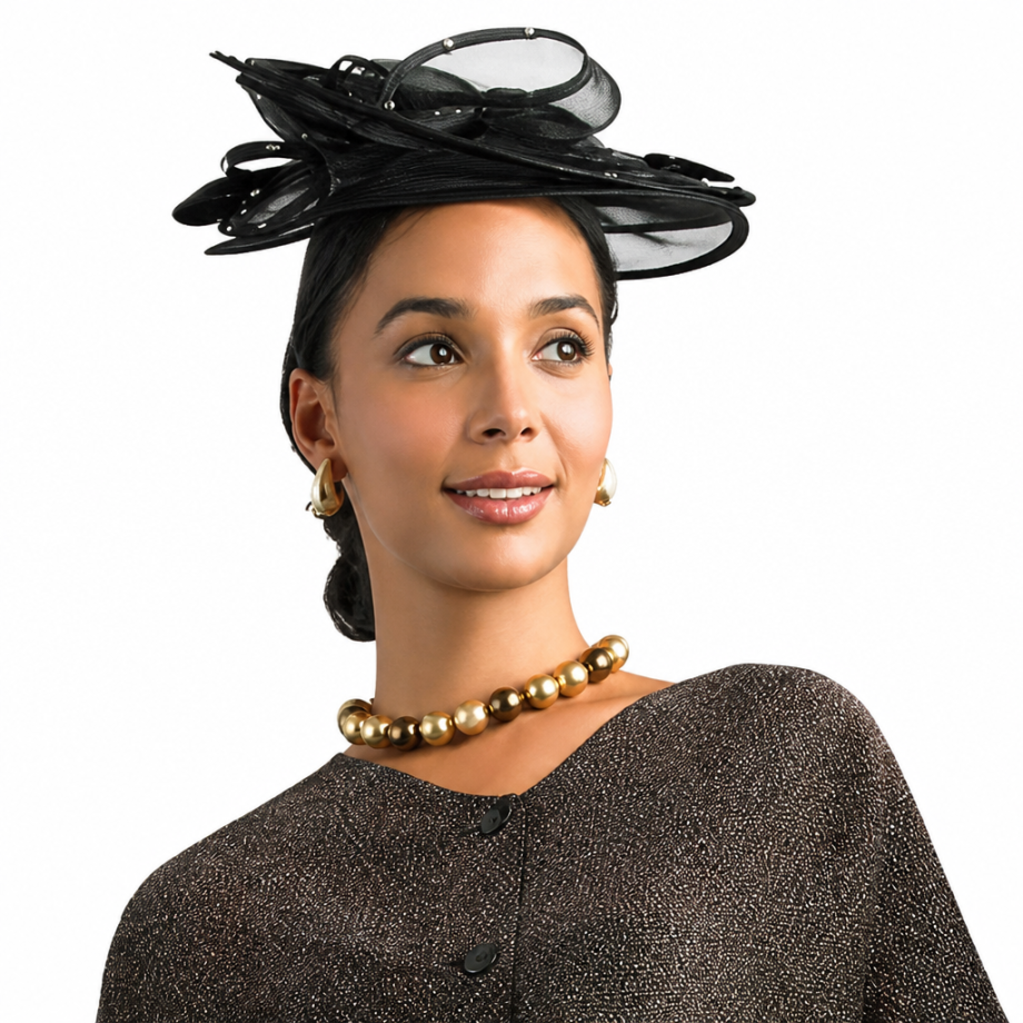 Lily and Taylor H121-BLK-HAT Womens Hat