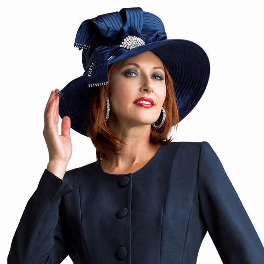 Lily And Taylor 2920-NVY Church Hat