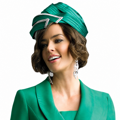 Lily &amp; Taylor 2834-EMR Church Suit - Hat