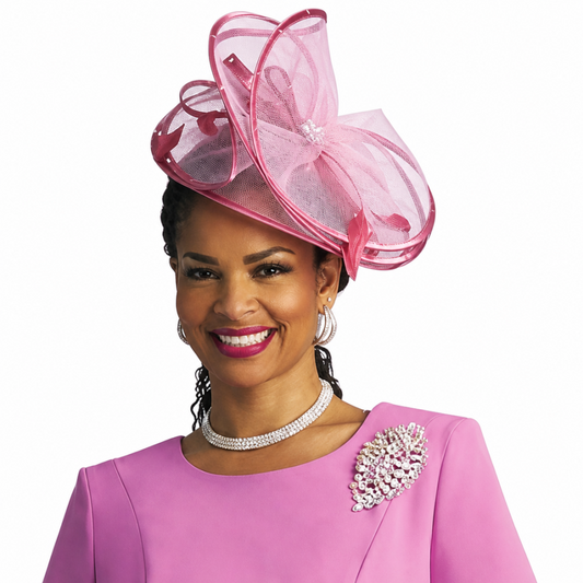 Lily And Taylor 4154-RSE-H Church Hat