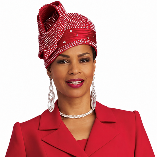 Lily And Taylor 3895-RED-H Church Hat