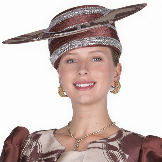 Champagne Italy 6119-BWG-H Church Dress-Hat