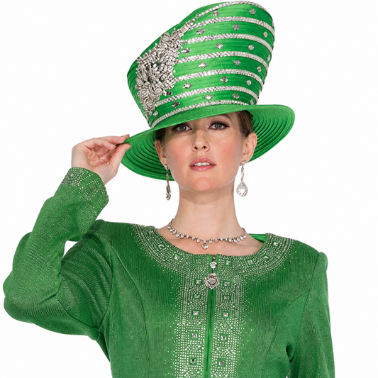 Champagne Italy 5953-GRN Church Hat