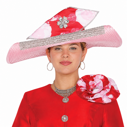 Aussie Austine 6061-RED-H Church Suit for Ladies-Hat