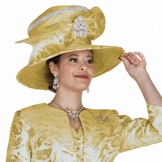 Champagne Italy 6416-GLD-H Church Hat