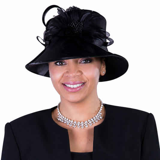 Giovanna 0650-BLK Church Hat