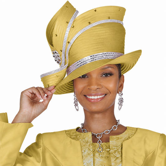 Elite Champagne 6453-GLD-H Church Hat