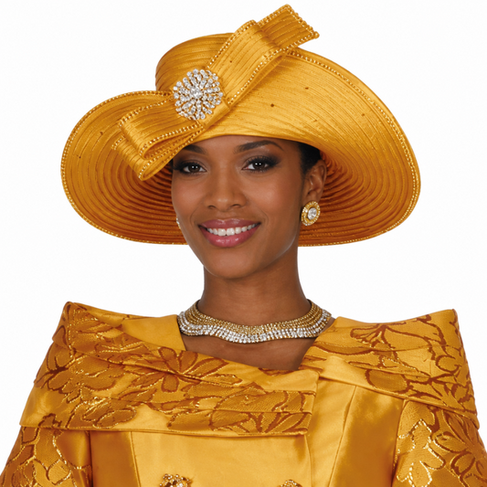 Elite Champagne 6455-GLD-H Church Hat