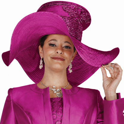 Elite Champagne 6457-FCH-H Church Hat