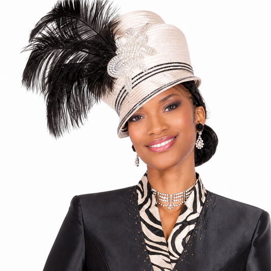 Elite Champagne 6156-BWS-H Church Hat