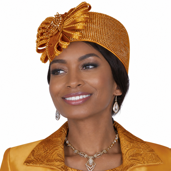 Elite Champagne 6358-GLD-H Church Hat