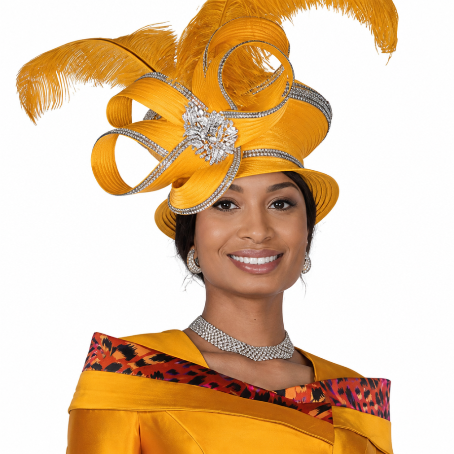 Elite Champagne 6158-GLD-H Church Hat