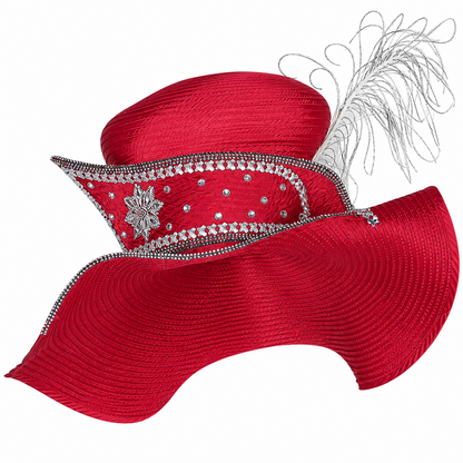 Champagne 6121-RED-H Church Hat