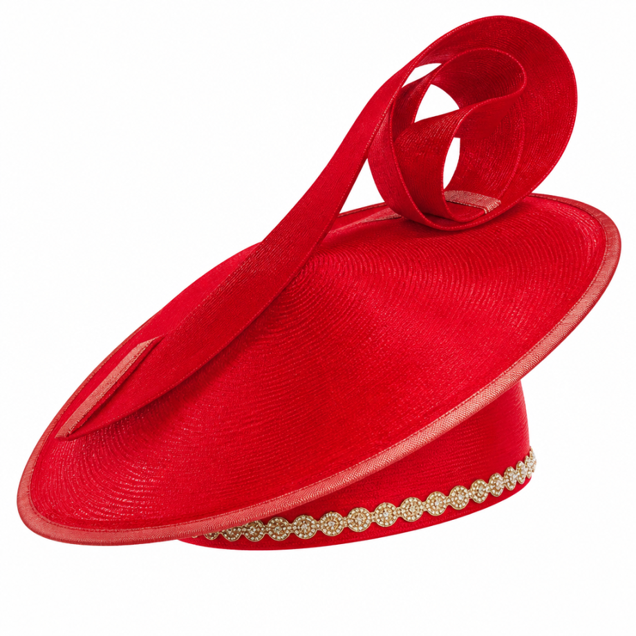 Donna Vinci 13473-RED-H Church Hat