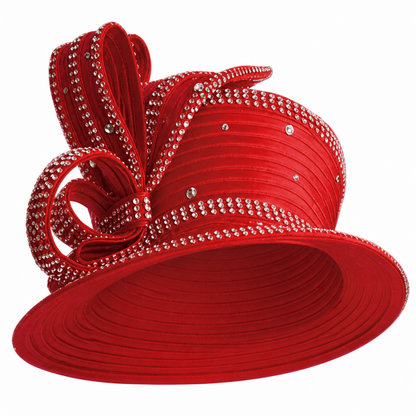 Lily And Taylor 2920-RED-H Church Hat