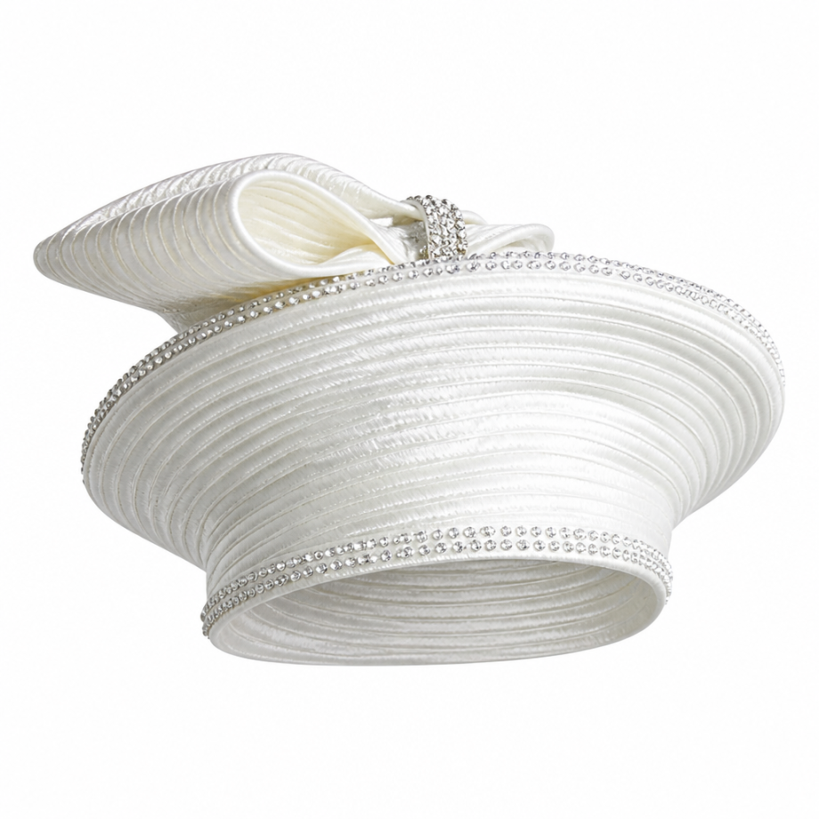 Lily And Taylor 3895-WHT Church Hat