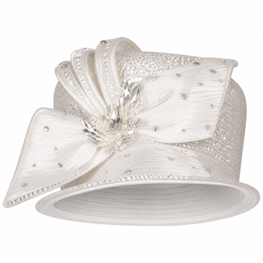 Lily And Taylor 4063-WH Church Hat