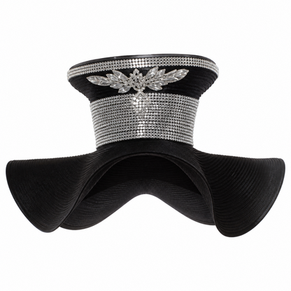 Donna Vinci 12301-H-BLK Church Hat
