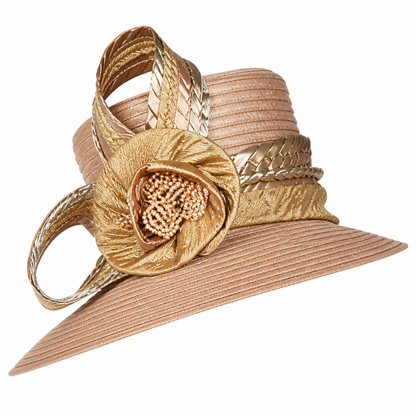 Giovanna D2424-GLD-H Church Hat