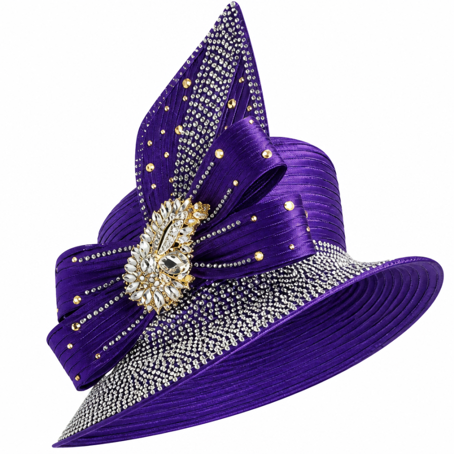 Lily And Taylor 4154-PU Church Hat